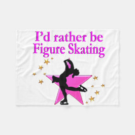 HÜBSCHER PINK FIGURE SKATER FLEECEDECKE