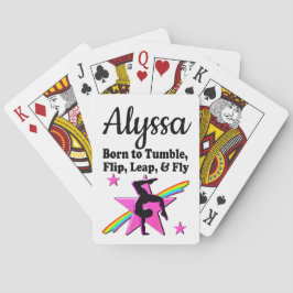 HÜBSCHER PINK GEBOREN ZU TUMBLE GYMNAST SPIELKARTEN