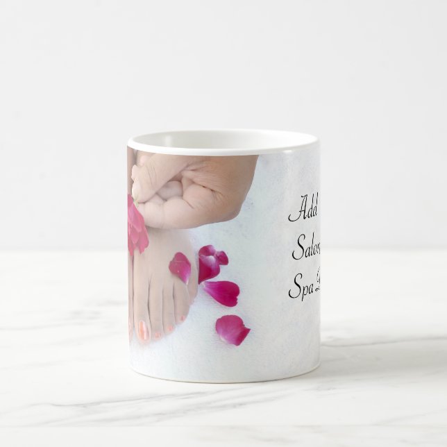 Hübscher pinkfarbener rosa Rosepedicure-Salon Kaffeetasse (Mittel)