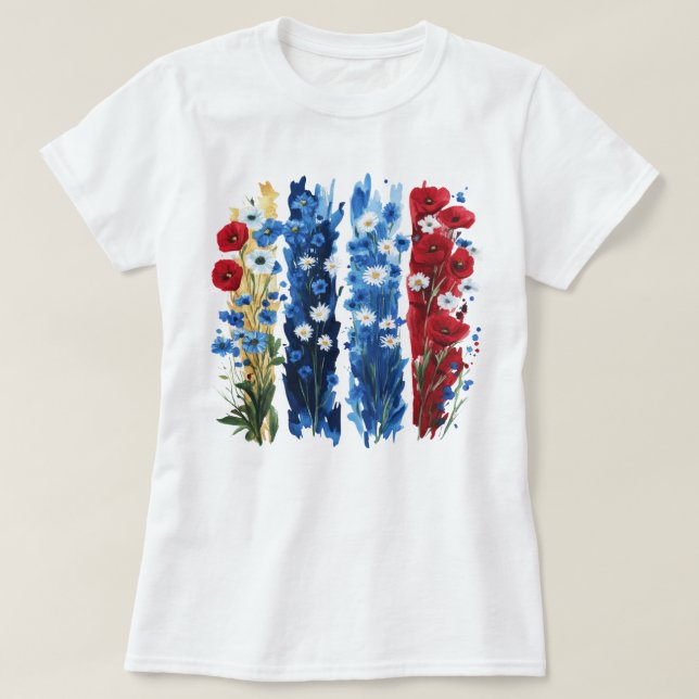 Hübscher Pinselstrich T-Shirt (Design vorne)
