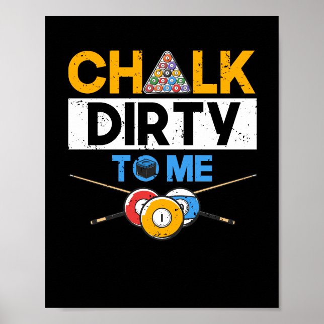 Hübscher Poolspieler 8 Ball Billard Liebhaber Poster (Vorne)