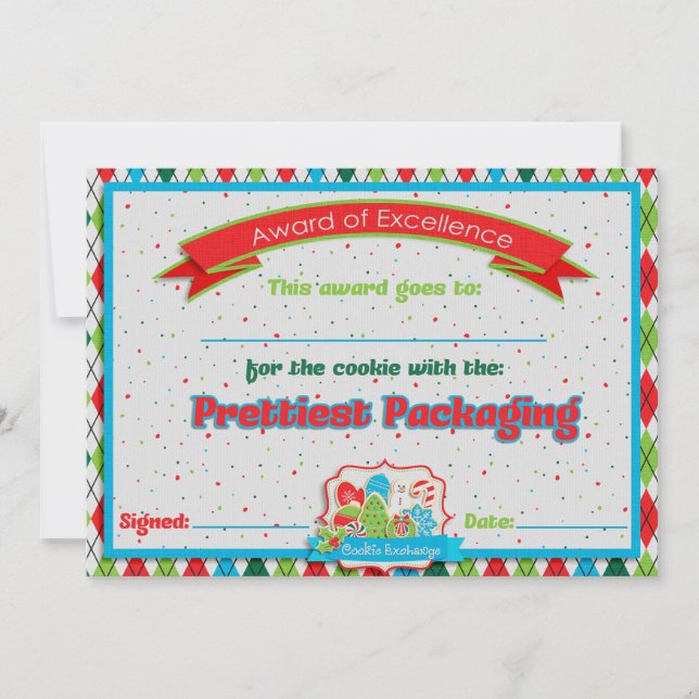 Hübscher Preis für die Verpackung von Cookies (Vorderseite)
