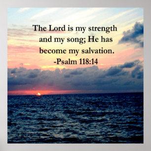 HÜBSCHER PSALM 118 14 SONNENSCHLAG ÜBER DEM OZEAN POSTER