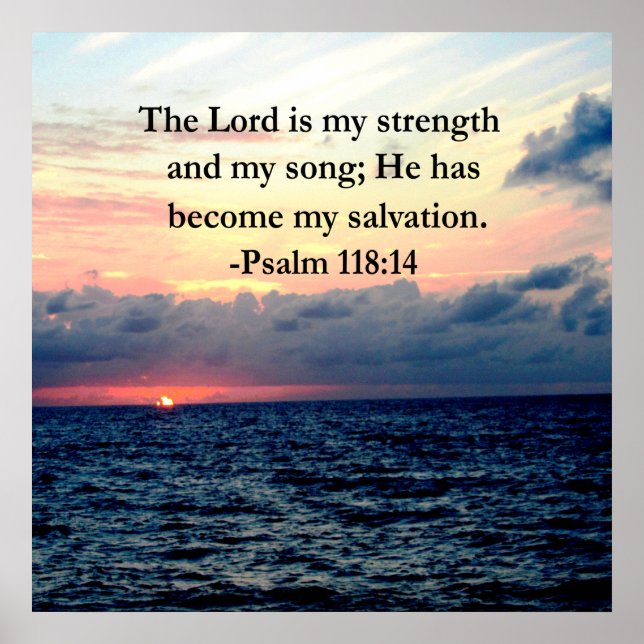 HÜBSCHER PSALM 118 14 SONNENSCHLAG ÜBER DEM OZEAN POSTER (Vorne)