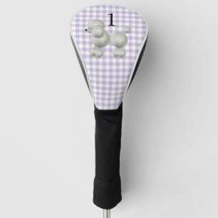 Hübscher Pudel mit Zahl-Fahrer-Abdeckung Golf Headcover