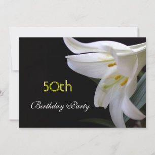 Hübscher, purer, eleganter Blume-Geburtstag Einladung