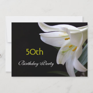 Hübscher, purer, eleganter Blume-Geburtstag Einladung