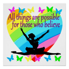 HÜBSCHER RAINBOW ALLE DINGE SIND MÖGLICH BALLERINA POSTER