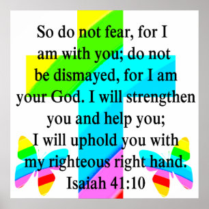HÜBSCHER RAINBOW-CROSS-ISAIAH 41:10 DESIGN POSTER