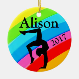 HÜBSCHER RAINBOW GYMNASTICS CUSTOM ORNANAMENT KERAMIK ORNAMENT