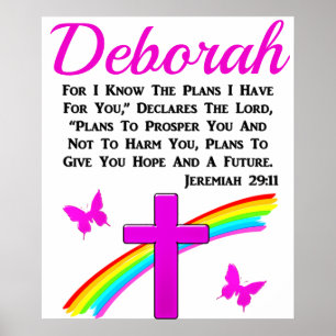 HÜBSCHER RAINBOW UND CROSS JEREMIAH 29:11 CUSTOM POSTER