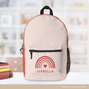 Hübscher Regenbogen Personalisierte Mädchen Schule Bedruckter Rucksack
