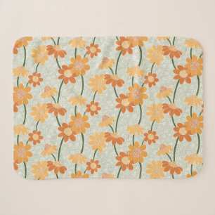 Hübscher Retro-Mutation der Blume der 1970er Jahre Sherpadecke