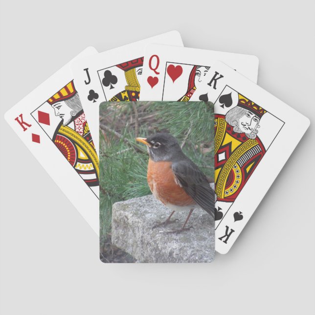 Hübscher Robin in Garden Spielkarten (Rückseite)
