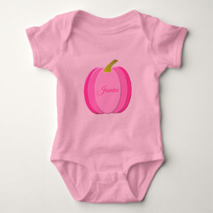 Hübscher rosa Baby Mädchen Kürbis mit individuelle Strampler