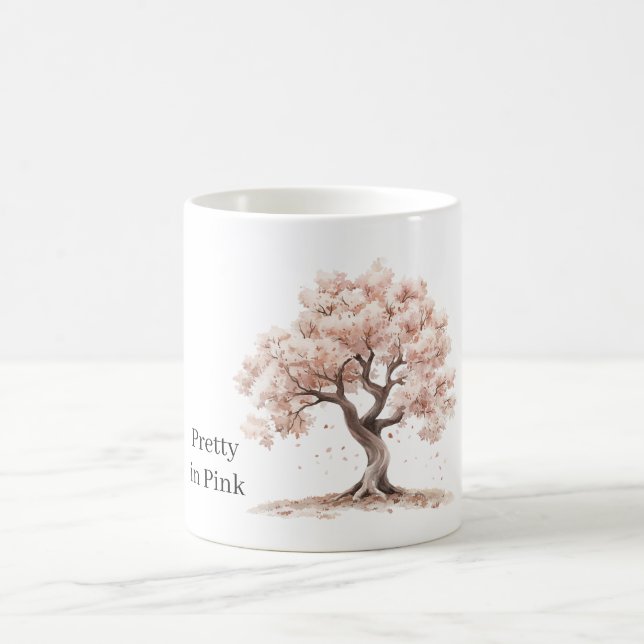 Hübscher Rosa Baum Kaffeetasse (Mittel)
