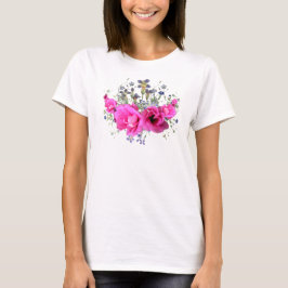 Hübscher rosa Blumen-T - Shirt