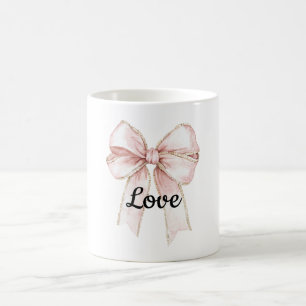 Hübscher rosa Bogen Kaffeetasse