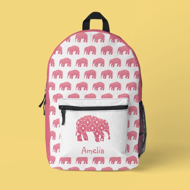 Hübscher rosa Elefant  Bedruckter Rucksack (Von Creator hochgeladen)