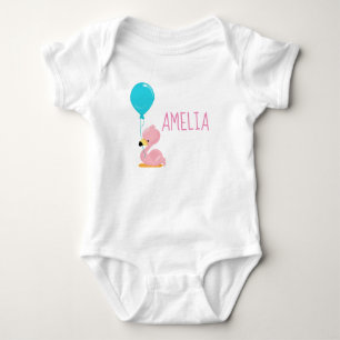 Hübscher Rosa Flamingo Baby Strampler