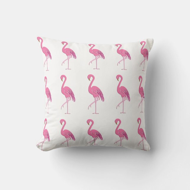 Hübscher rosa Flamingo Kissen (Vorderseite)