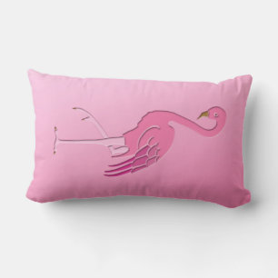 Hübscher rosa Flamingo Lendenkissen