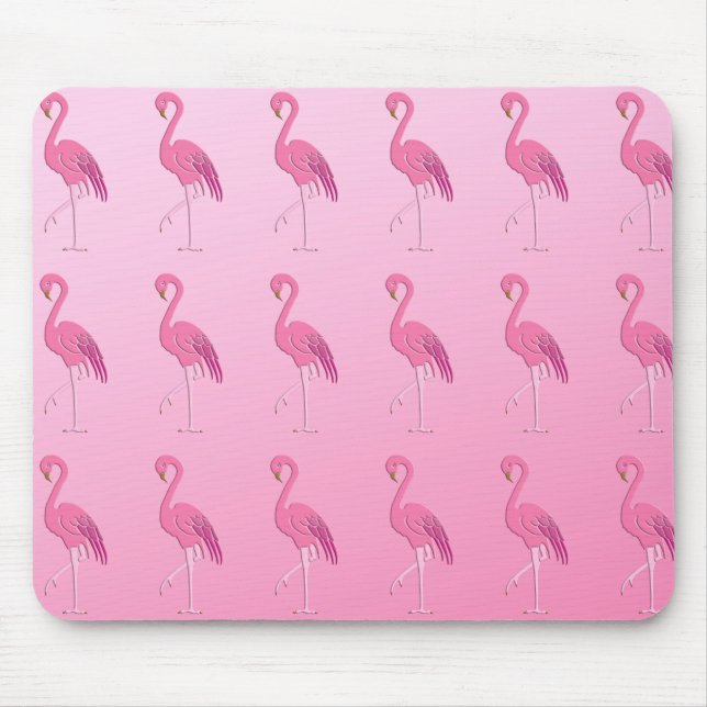 Hübscher rosa Flamingo Mousepad (Vorne)