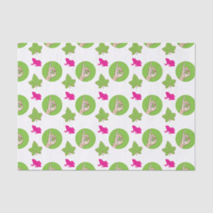 Hübscher rosa Frosch Seidenpapier