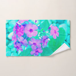 Hübscher Rosa Garten Phlox Blume Aquamarine Handtuch