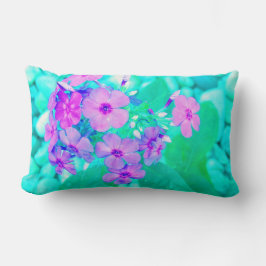 Hübscher Rosa Garten Phlox Blume Aquamarine Lendenkissen