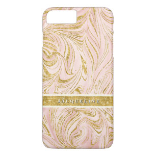 Hübscher Rosa-Gold-Foil-Glitzer Marbella Art Case-Mate iPhone Hülle