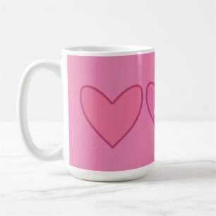 Hübscher Rosa Herz Valentinstag Kaffeetasse