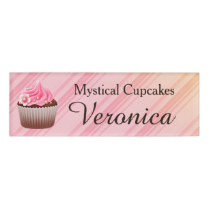 Hübscher rosa Kuchen-Bäckerei-Namen-Umbau Namenschild