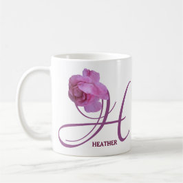 Hübscher Rosa Rosa Blütenname Kaffeetasse