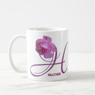 Hübscher Rosa Rosa Blütenname Kaffeetasse