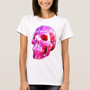 Hübscher rosa Schädel-T - Shirt
