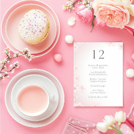 Hübscher rosa Soft Cherry Blossom Hochzeitstisch Einladung