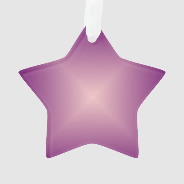 Hübscher rosa Stern > Weihnachtsgeschmack Ornament (Rückseite)