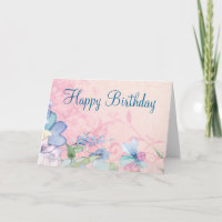 Hübscher rosa und blauer Blumenhintergrund Geburts