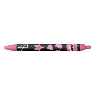 Hübscher rosa und schwarzer Sigil Stift