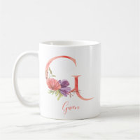 Hübscher rosa Watercolor-Buchstabe "G "
