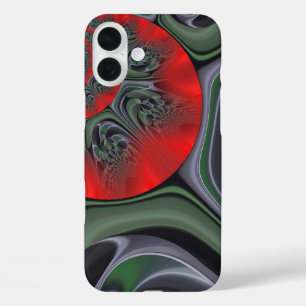 Hübscher roter Aurora-Kunstdruck Produkt anpassen iPhone 16 Plus Hülle