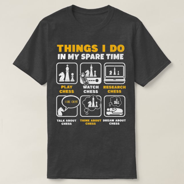 Hübscher Schachspieler Dinge, die ich in meiner Fr T-Shirt (Design vorne)