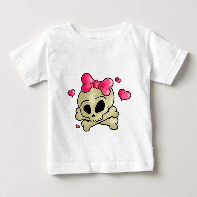 Hübscher Schädel Baby T-shirt (Vorderseite)