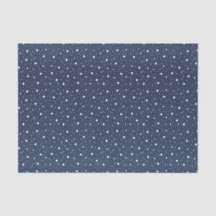 Hübscher Schiefer-blaue und weiße Sterne Seidenpapier
