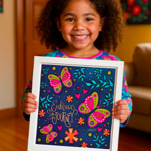 Hübscher Schmetterling die Reiserücktrieb verkörpe Poster