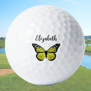 Hübscher Schmetterling mit individuelle Name Golfball