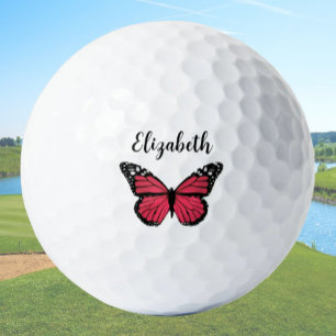 Hübscher Schmetterling mit individuelle Name Golfball