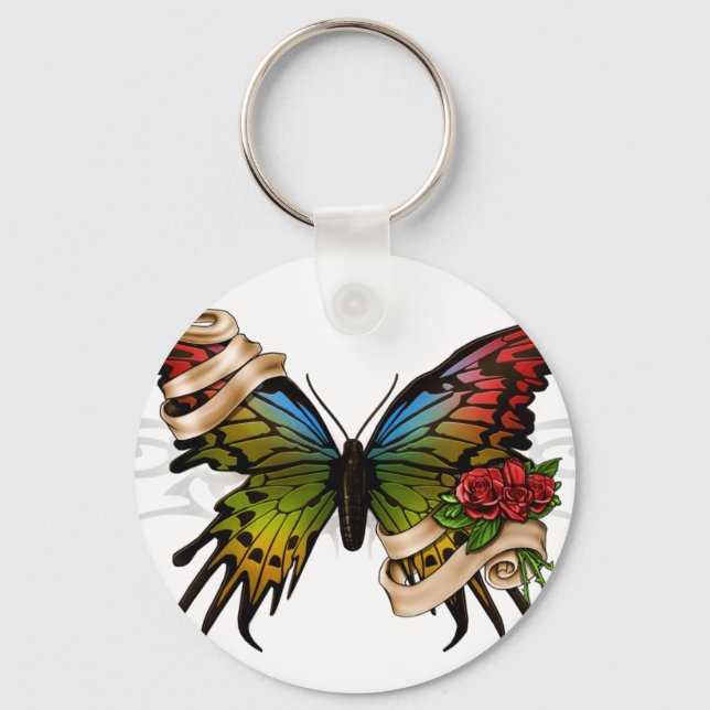 Hübscher Schmetterling Schlüsselanhänger (Vorderseite)