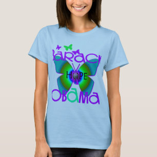 Hübscher Schmetterlings-Stützbarack obama T - T-Shirt